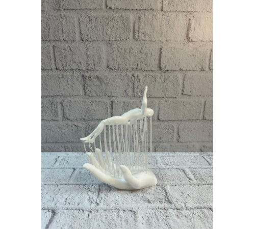 El İnsan Figürü Beyaz Modern Soyut Tasarım Salon ve Ofis Dekorasyonu