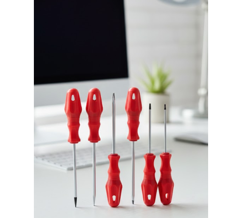 7li Tornavida Seti Düz ve Yıldız Uçlu Çok Amaçlı Kullanım