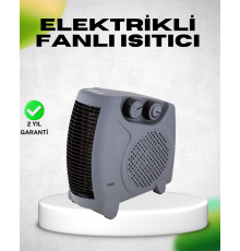 Fanlı Elektrikli Isıtıcı Termostatlı Güvenli Yanmaz Plastik Gövde