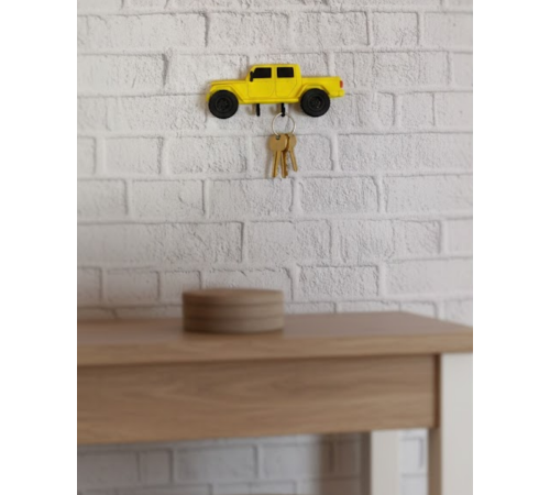 Araba Figürlü Duvar Anahtarlığı Ev ve Ofis İçin Dekoratif Tasarım