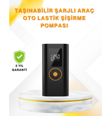 Dijital Göstergeli Taşınabilir Hava Kompresörü Güçlü Şişirme Performansı