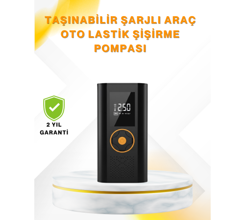 Dijital Göstergeli Taşınabilir Hava Kompresörü Güçlü Şişirme Performansı