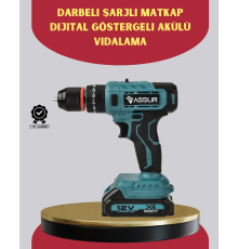 18 Parça Dijital Matkap Seti Çift Bataryalı