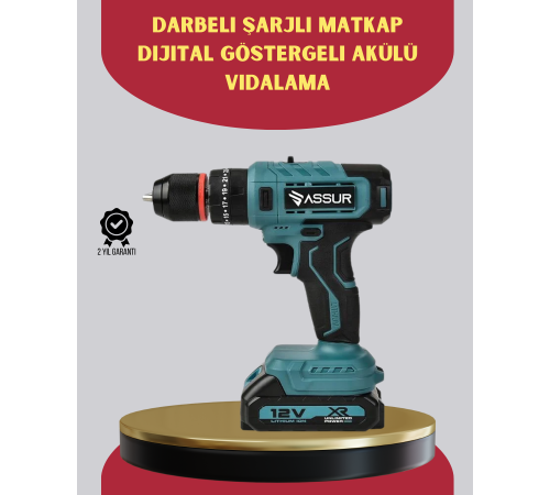 18 Parça Dijital Matkap Seti Çift Bataryalı