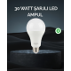Şarjlı LED Ampul 30 Watt Soğuk Beyaz