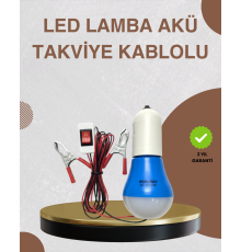 12V LED Ampul Timsah Kıskaçlı Taşınabilir Aydınlatma