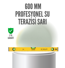 600 mm Su Terazisi Sarı Dayanıklı Gövde Hassas Ölçüm