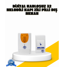 Kablosuz Kapı Zili Kolay Kurulumlu Modern Kullanım