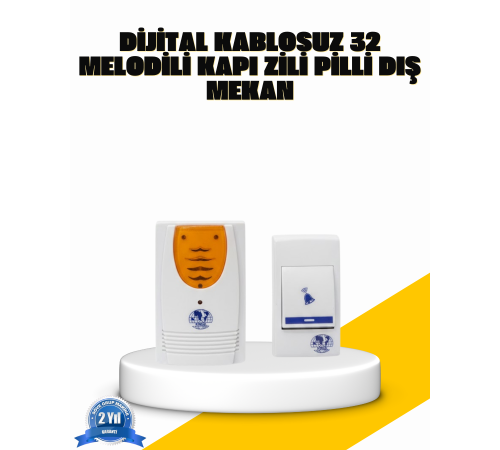 Kablosuz Kapı Zili Kolay Kurulumlu Modern Kullanım