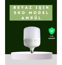 Şarjlı LED Torch Ampul 30 Watt Beyaz Işık Enerji Tasarruflu
