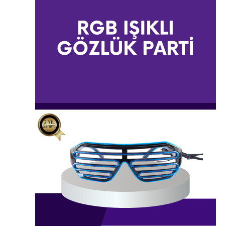 LED Işıklı Parti Gözlüğü Renkli Eğlence Aksesuarı