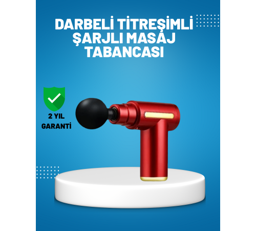 Titreşimli Masaj Tabancası 4 Başlıklı 6 Hız Ayarlı Kas Rahatlatıcı