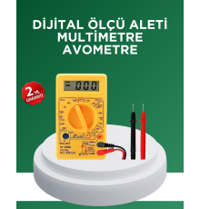 Dijital Multimetre Ölçü Aleti AC DC Ölçüm ve LCD Ekranlı