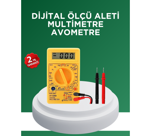 Dijital Multimetre Ölçü Aleti AC DC Ölçüm ve LCD Ekranlı