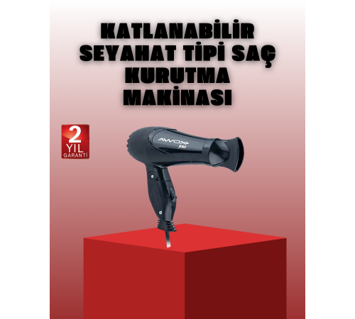 Katlanabilir Saç Kurutma Makinesi Seyahat Tipi Taşınabilir Tasarım