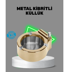 Çakmaklı Küllük Paslanmaz Metal Dayanıklı Tasarım