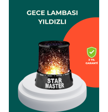 Galaxy Efektli LED Yıldız Projektör Renk Değiştirmeli Oda Aydınlatması