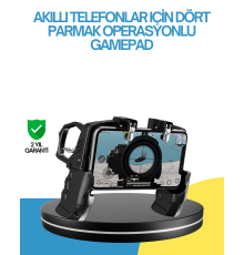 Dört Parmak Destekli Mobil Gamepad Tetikli Oyun Kontrolcüsü