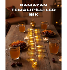 Ramazan Işıkları Pilli Altın Fener Tasarımlı Dekoratif LED Aydınlatma