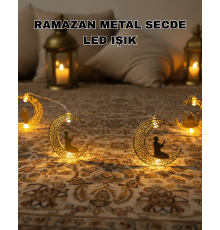 Ramazan Ay Işığı Secde Eden Adam Silüetli LED Peri Işığı