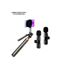 NPL2S TRİPOT +K11 YAKA MİKROFONU SET