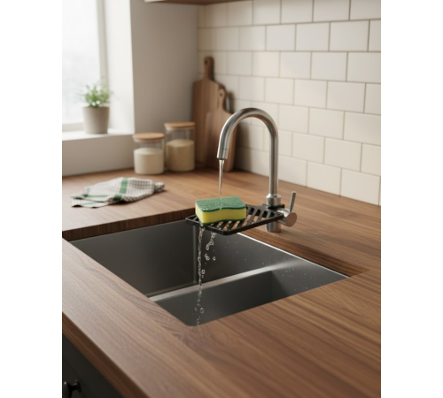 Mutfak Musluk Üstü Sünger Tutucu Tezgah Düzenleyici Organizer