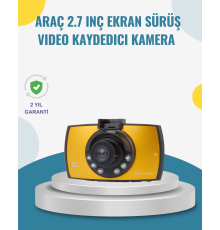 Araç İçi HD DVR Kamera G Sensor ve Hareket Algılama Özellikli