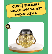Solar Güneş Enerjili Dekoratif Cam Lamba