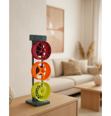 Üçlü Jant Dekoratif Aksesuar Renkli Modern Salon Dekoru