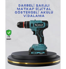 Çift Bataryalı Şarjlı Matkap Dijital Ekranlı Set