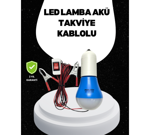 Araç Akü Bağlantılı 12V LED Ampul Pratik Işık Çözümü