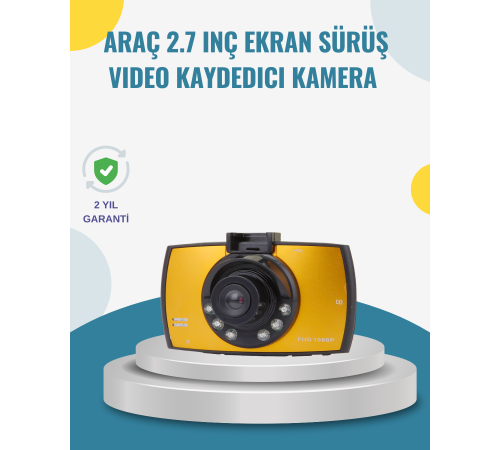 Araç İçi HD DVR Kamera G Sensor ve Hareket Algılama Özellikli