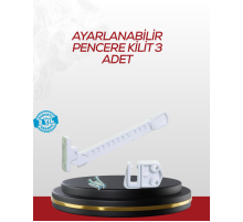 İçe Açılan Camlar İçin Emniyet Kilidi Seti 3’lü