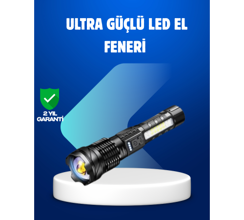 Güçlü LED El Feneri Şarj Edilebilir Çok Modlu