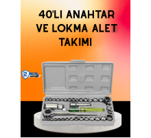 40 Parça Cırcır Lokma Anahtar Seti Profesyonel Kullanım