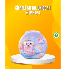 Metal Çocuk Para Kasası Ayarlanabilir Şifreli Kilitli