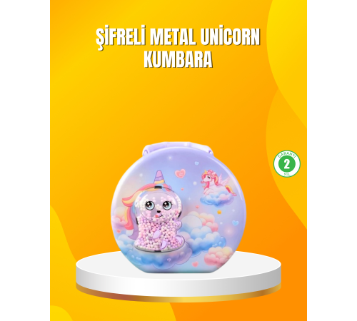 Metal Çocuk Para Kasası Ayarlanabilir Şifreli Kilitli