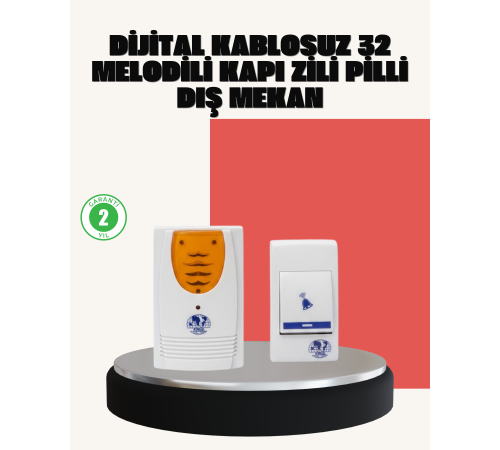 Wireless Kapı Zili Pratik ve Zahmetsiz Günlük Kullanım