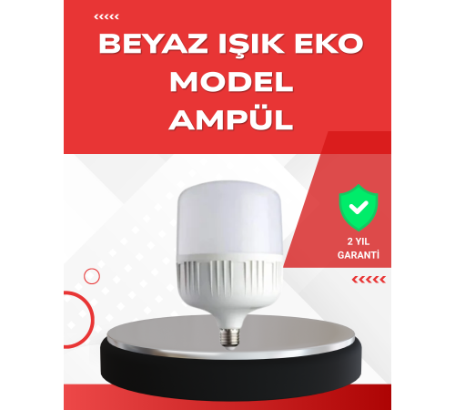 Elektrik Kesintileri İçin Şarjlı LED Ampul 30W E27 Beyaz Işık