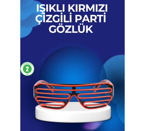 Parti ve Festival Aksesuarı LED Işıklı Gözlük