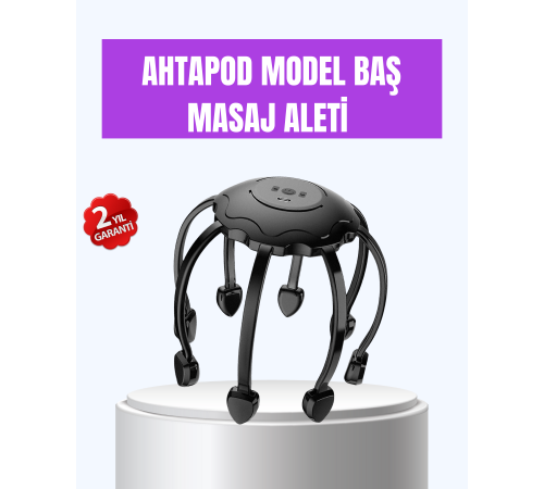 Titreşimli Saç Derisi Masaj Aleti 8 Kollu Derin Rahatlama ve Stres Azaltma