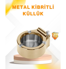 Çakmak Entegreli Küllük Yeniden Doldurulabilir Metal Gövde