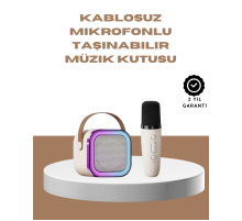 Bluetooth Karaoke Mikrofon ve Hoparlör Seti Taşınabilir