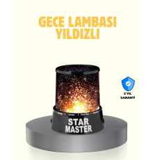 LED Renk Değiştiren Yıldız Projektör Galaxy Efektli Gece Lambası