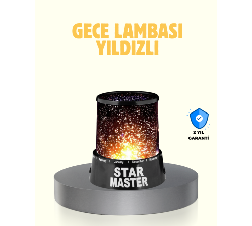 LED Renk Değiştiren Yıldız Projektör Galaxy Efektli Gece Lambası