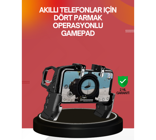 Ergonomik Tetik Tasarımlı Mobil Oyun Gamepad Tutucu