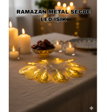 Secde Eden Adam Figürlü Ay Tasarımlı Ramazan LED Işık
