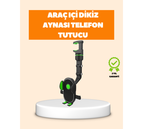 Araç İçi Dikiz Aynası Telefon Tutucu Katlanabilir ve Çok Fonksiyonlu