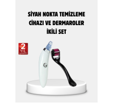 Evde Profesyonel Cilt Bakımı Dermaroller + Siyah Nokta Temizleyici Setı