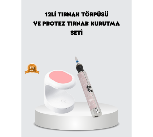20.000 RPM Tırnak Matkabı + Mini LED Oje Kurutma Cihazı Seti